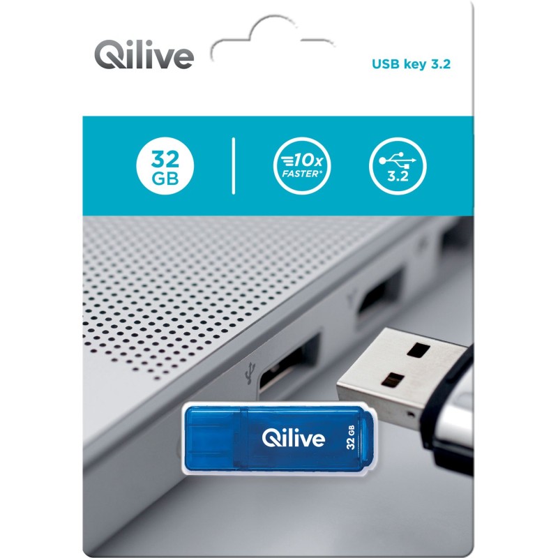 Clé USB 32Go 3.2 K103 bleu