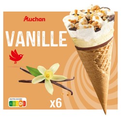 Cône vanille x6 411g