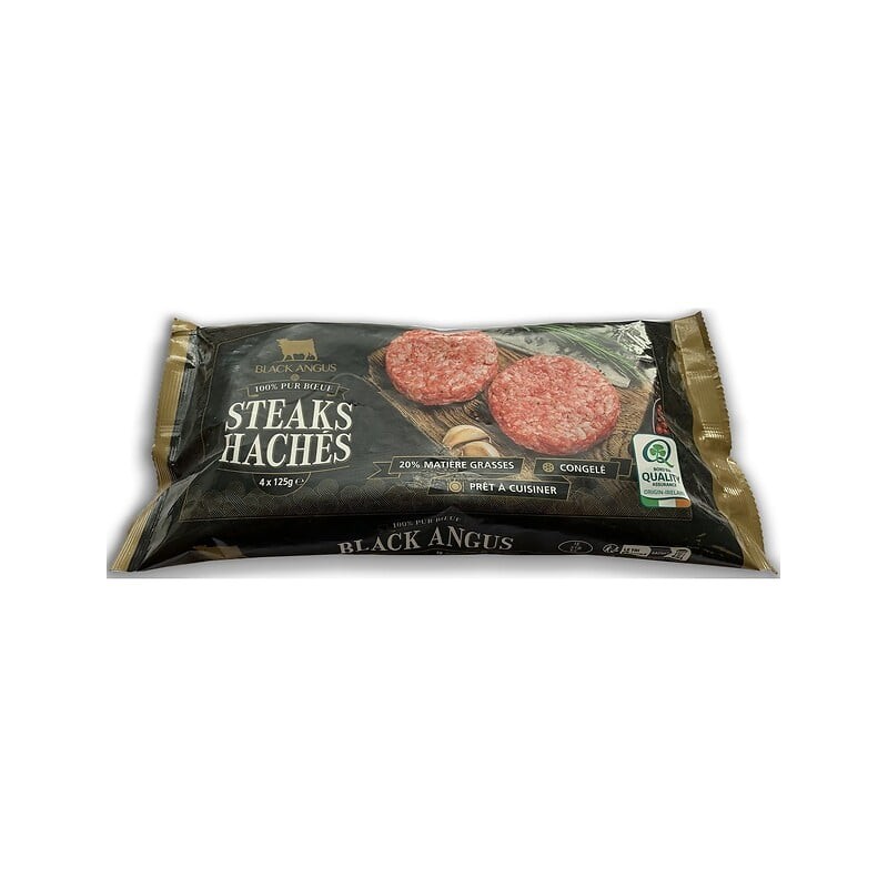 Steak haché Black Angus 20%MG 4x125g