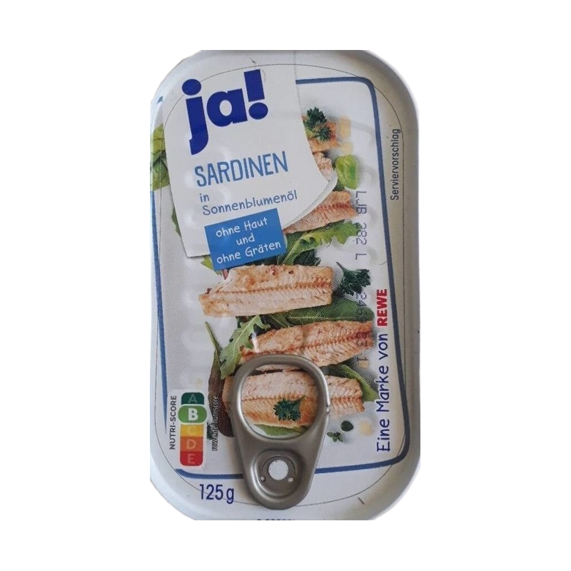 Sardines à l'huile de tournesol 125g