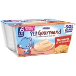 Petit pot t'tit gourmand dessert à la semoule au lait biscuité dès 6 mois 4x100g