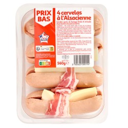Cervelas à l'Alsacienne prix bas 4x125g