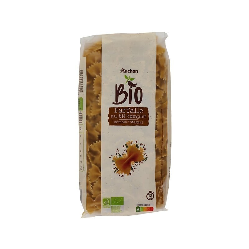 Farfalle intégrales au blé complet 500g