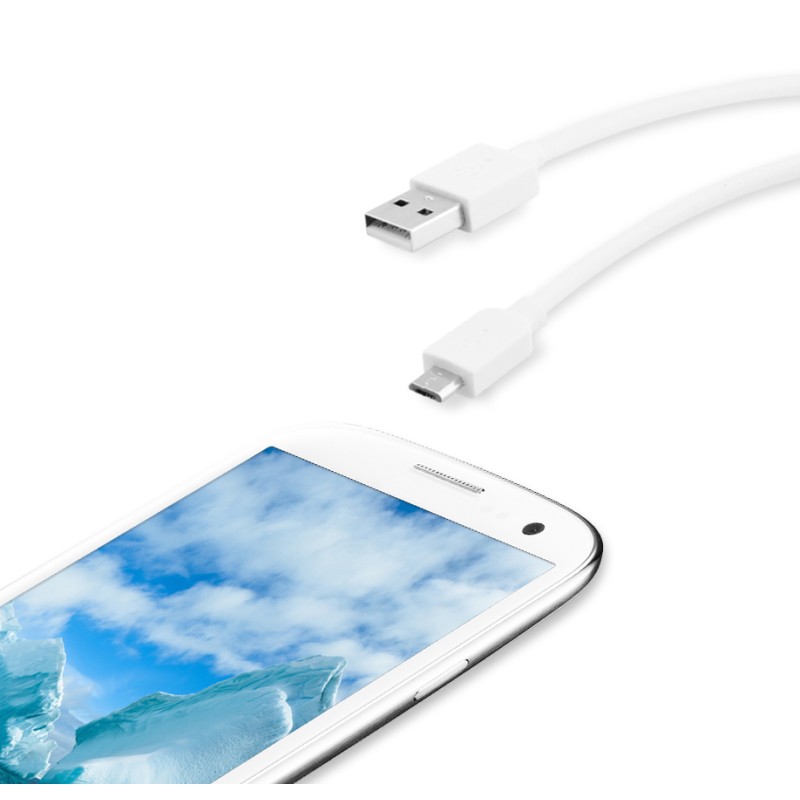 Câble micro USB blanc