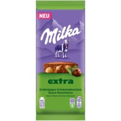 Tablette de chocolat au lait extra noisettes entières 190g