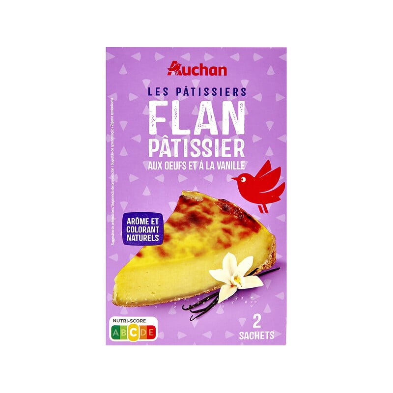 Préparation pour flan pâtissier aux oeufs et à la vanille 2x360g