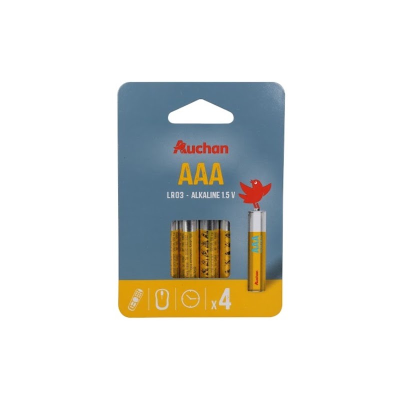 Piles alcaline AAA LR03 1.5V x4