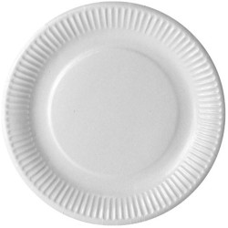 Assiettes Blanches en Carton 23cm x50