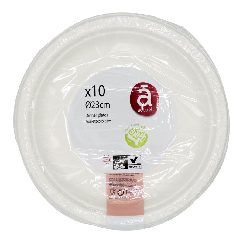 Assiettes Plates 23cm x10