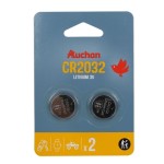 Piles bouton CR2032 lithium 3V x2