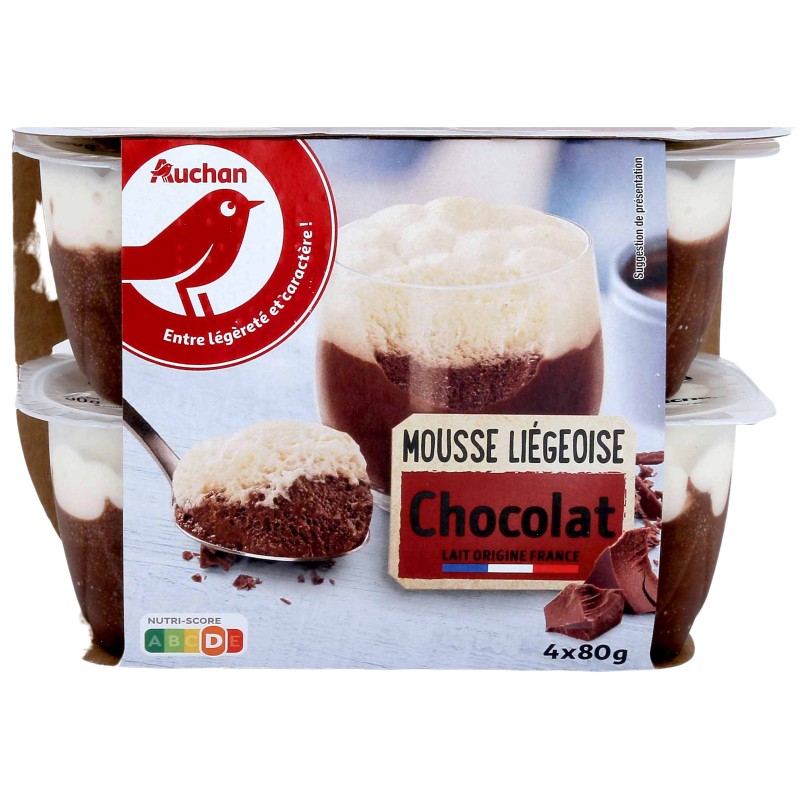 Mousse liégeoise au chocolat 4x80g
