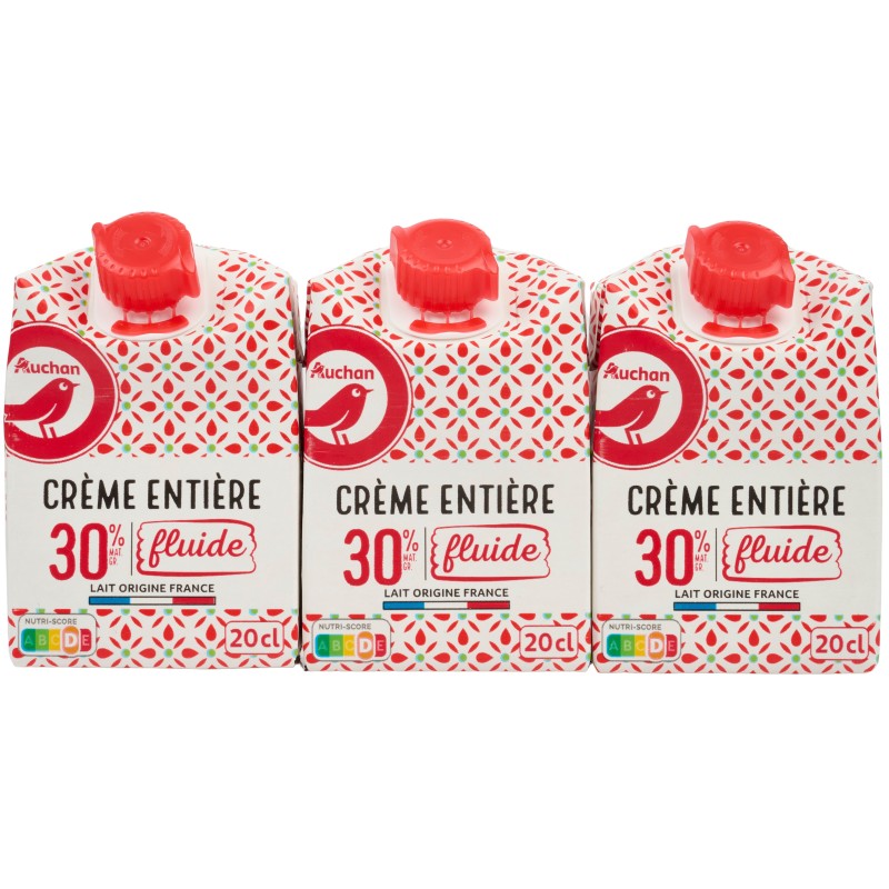 Crème UHT Liquide Entière 30%MG 3x20cl