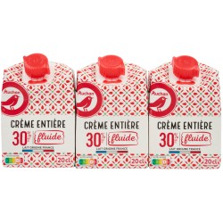 Crème UHT Liquide Entière 30%MG 3x20cl
