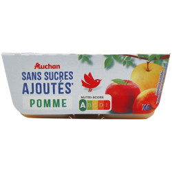 Compote pomme sans sucres ajoutés 4x97g