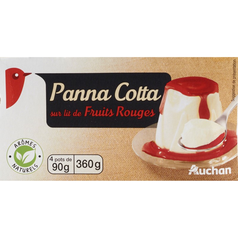 Panna Cotta sur Lit de Fruits Rouges 4x90g