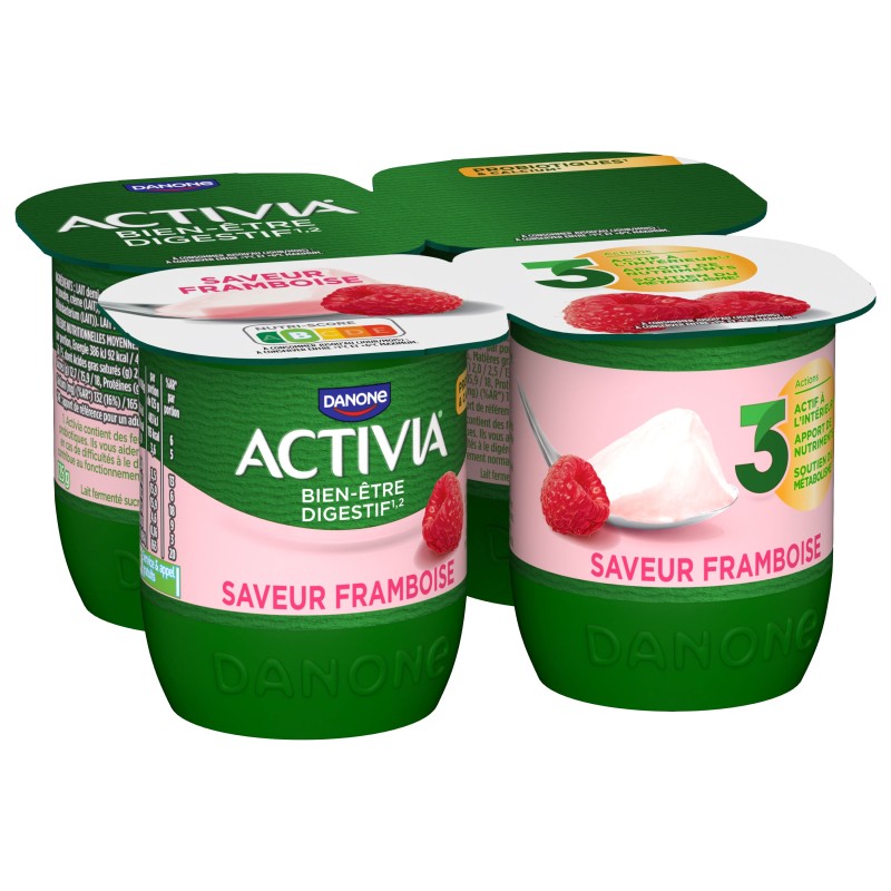 Yaourt au bifidus arôme framboise 4x125g