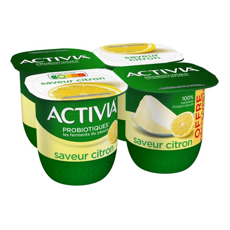 Yaourt bien-être digestif saveur citron 4x125g