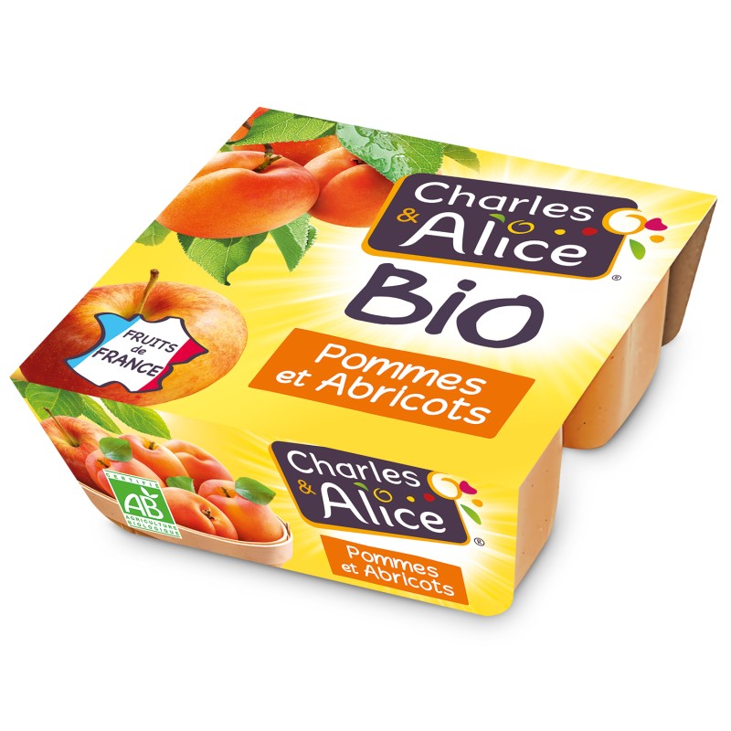 Bio Compote pommes et abricots 4x95g