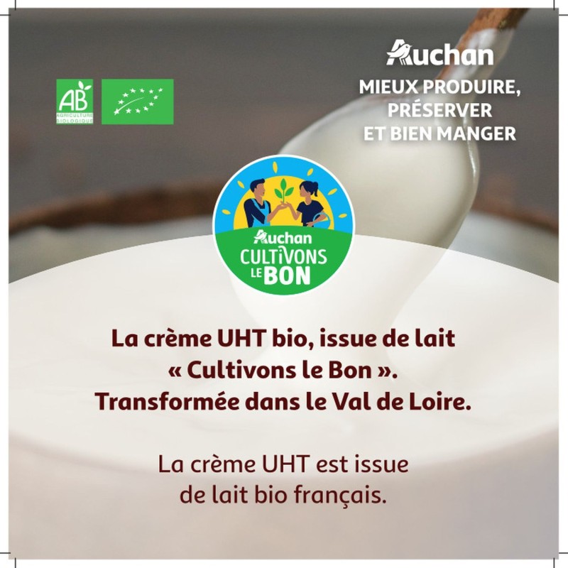 CULTIVONS LE BON Crème entière fluide 30%MG 3x20cl