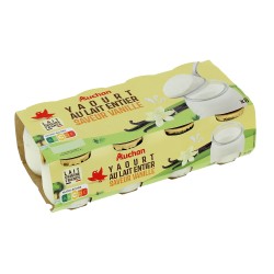 Yaourt au lait entier saveur vanille 8x125g