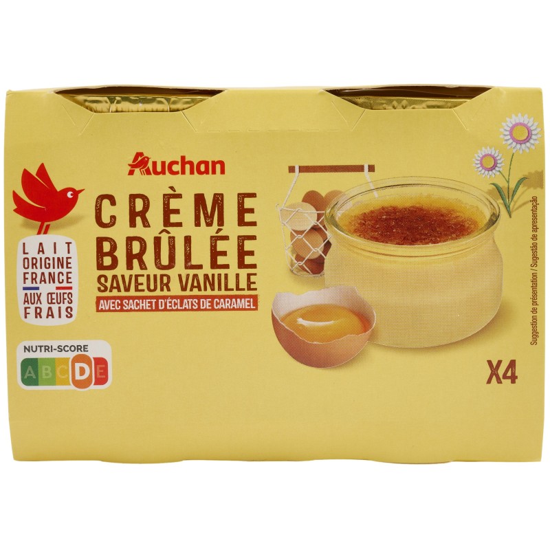 Crème brûlée saveur vanille 4x100g