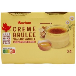 Crème brûlée saveur vanille 4x100g