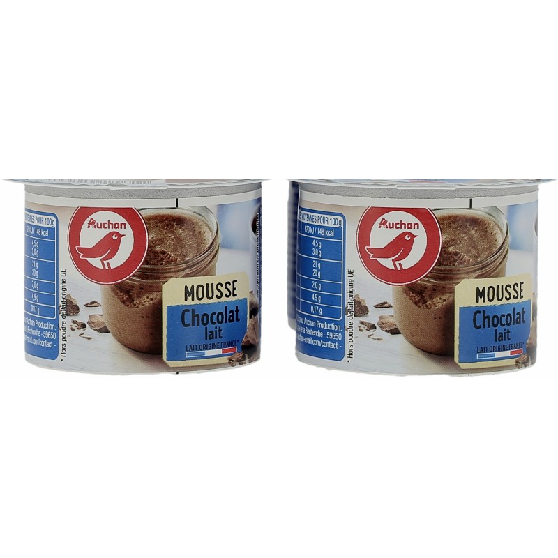 Mousse au chocolat au lait 4x60g