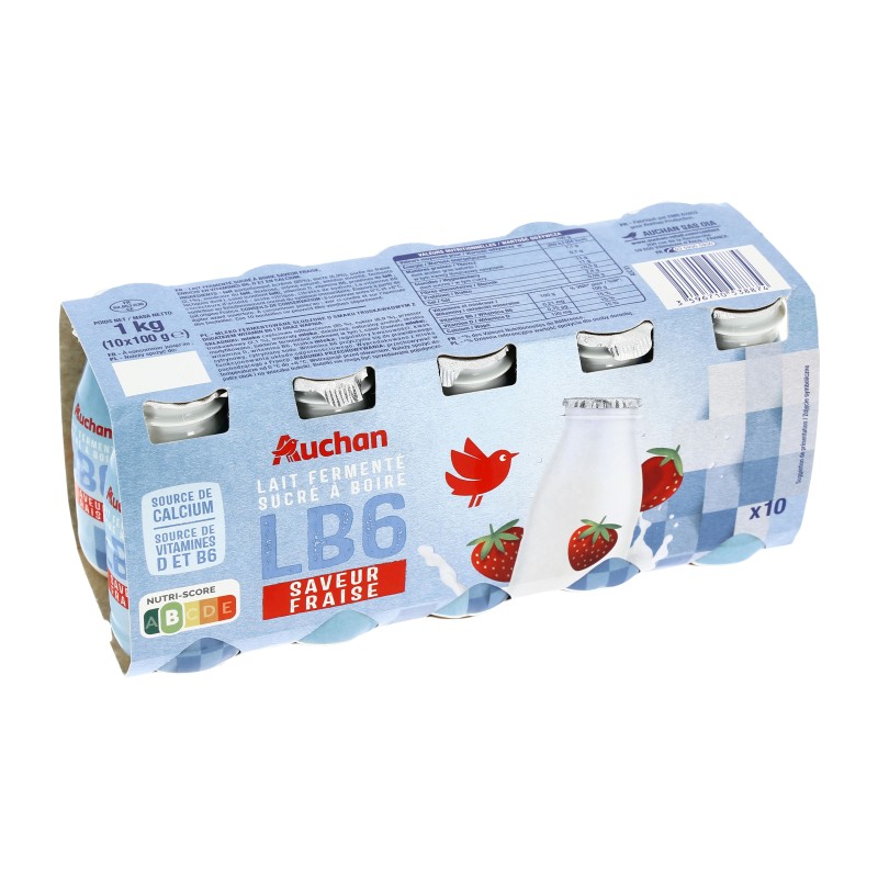 Yaourt à boire LB6 fraise 10x100g