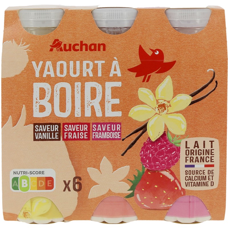 Yaourt à boire panachés 6x180g