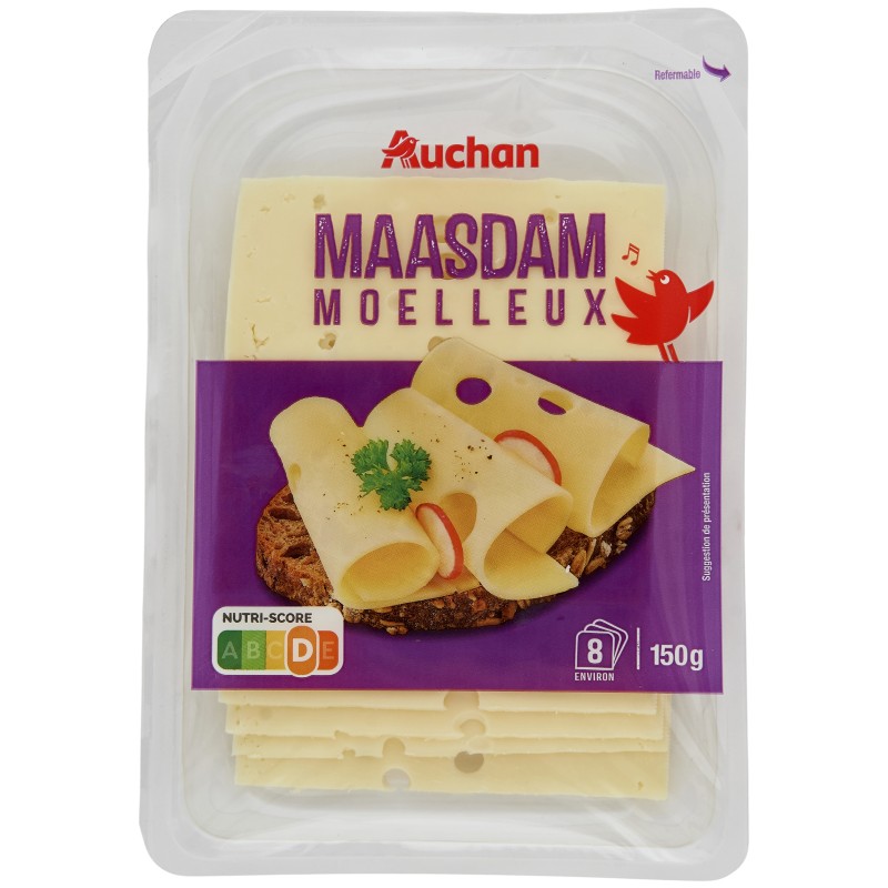 Maasdam 8 tranches Moelleuses 150g