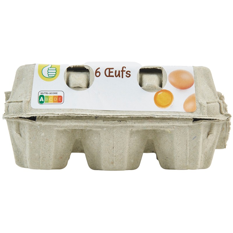 Oeufs Moyens ou Gros de Poules Elevées au Sol cat.A x6