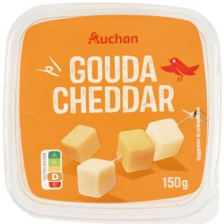 Dés de fromage gouda et cheddar 150g