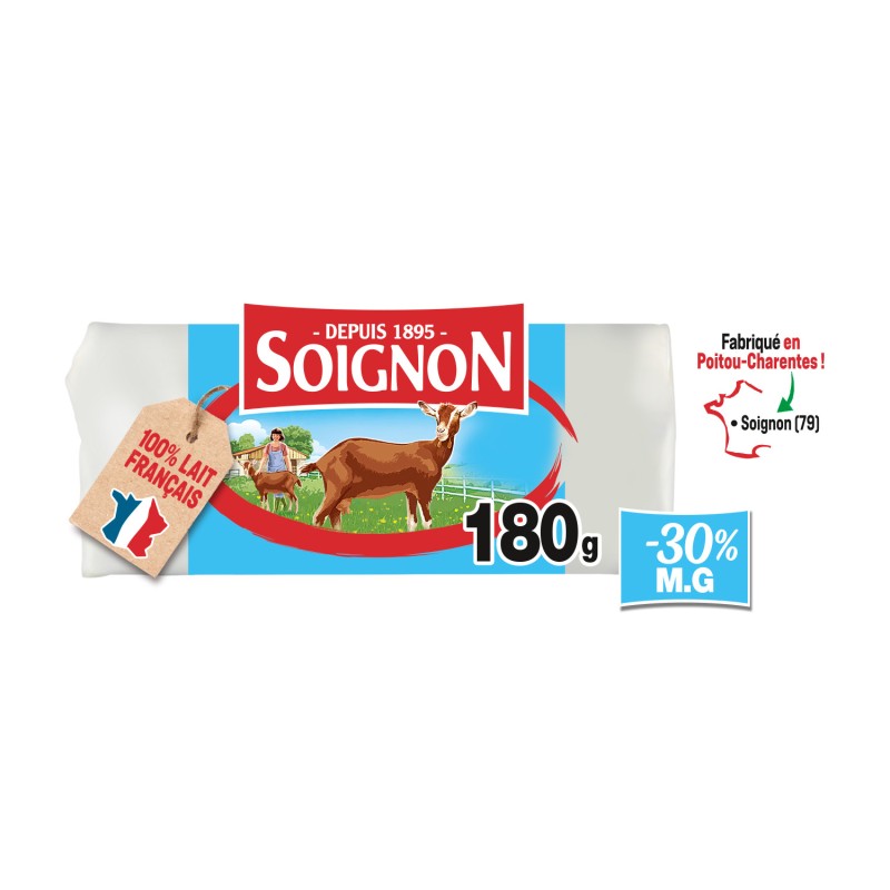 Bûche de chèvre allégée -30% MG 180g