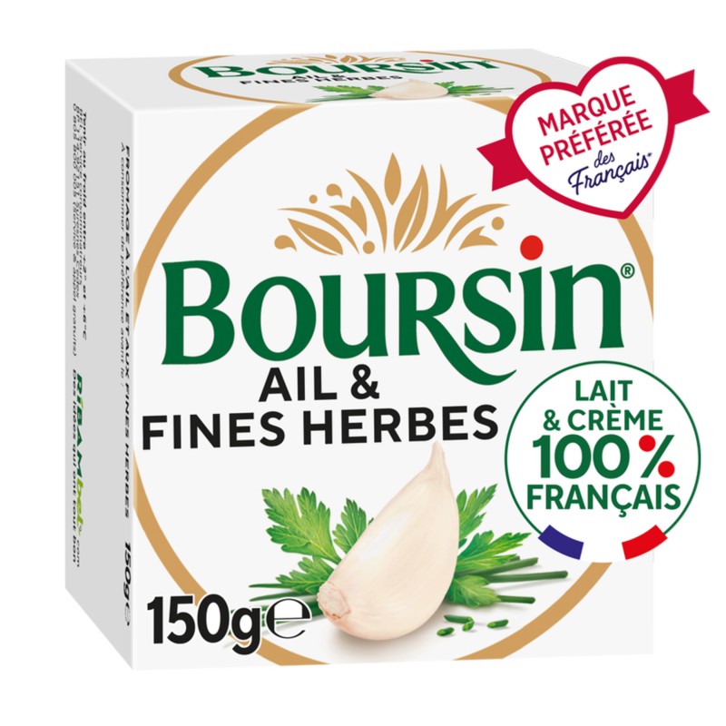 Fromage à tartiner ail et fines herbes 150g