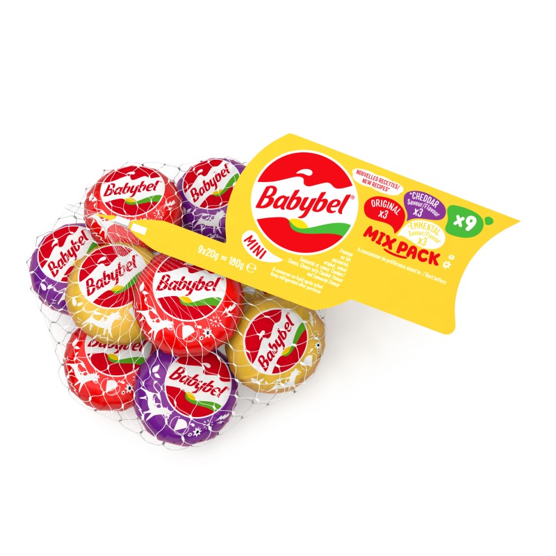 Fromage fondu saveur cheddar et emmental x9 180g