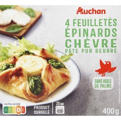 Feuilletés chèvre épinards x4 400g