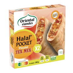 Halal' Pocket poulet tex mex x2 260g