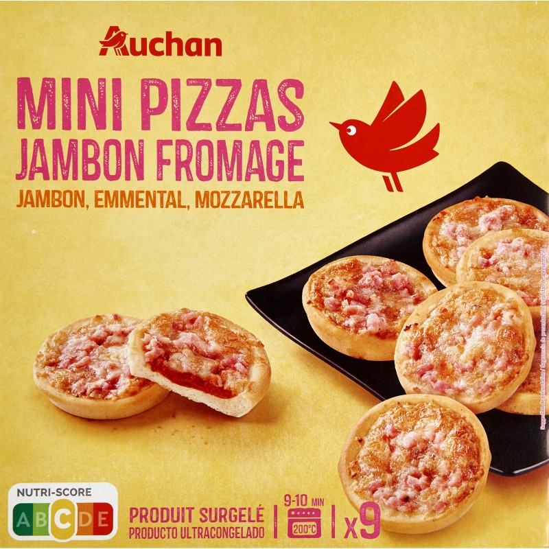 Mini Pizzas Jambon Fromage x9 270g