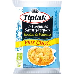 Coquille de Saint-Jacques fondue de poireaux x5 450g
