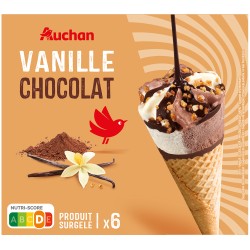Cône Glacé Vanille Chocolat x6 415g