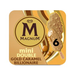 Glace Mini Bâtonnet Double Gold Caramel Billionaire x6 282g