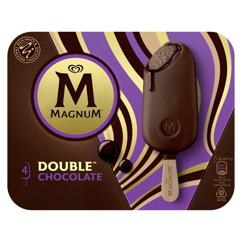 Glace Double Chocolat x4 284g