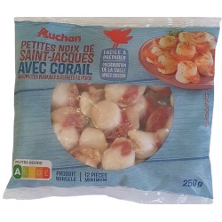 Petites noix de saint-jacques avec corail 200g