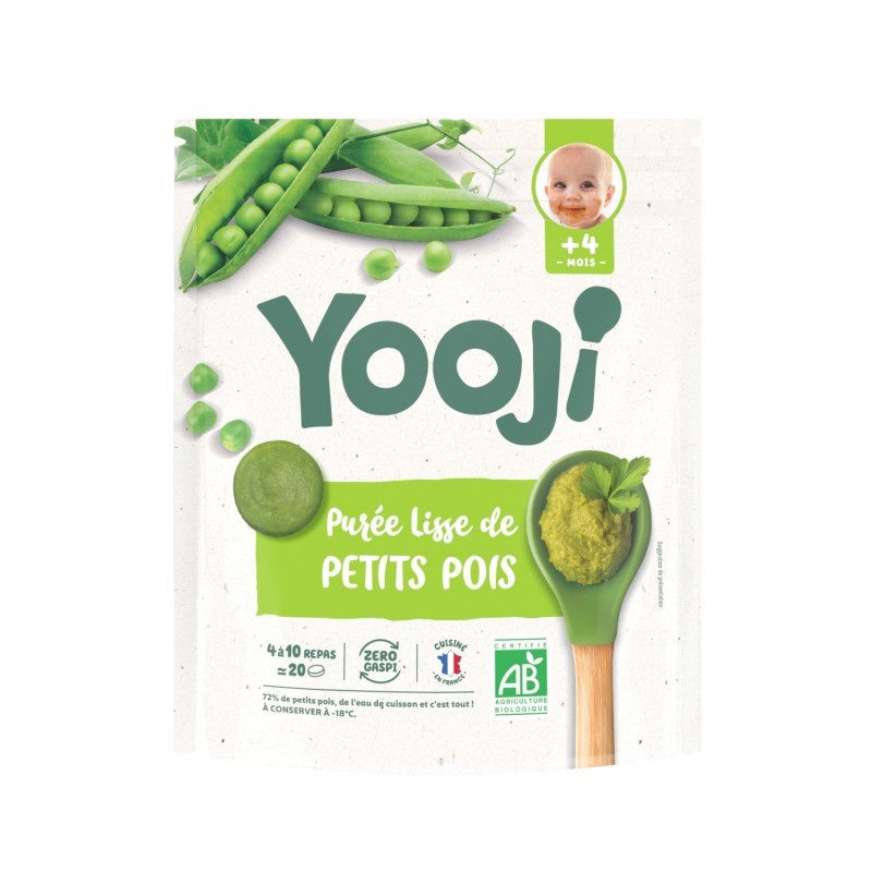 Purée lisse de petits pois bio dès 4 mois 400g