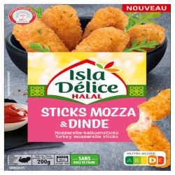 Halal Sticks Mozzarella et Dinde 200g