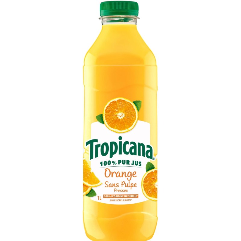 Jus d'orange sans pulpe 1l