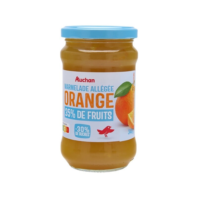 Marmelade allégée orange 35% de fruits 340g