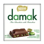 Tablette de chocolat damak chocolat fin pistache 60g
