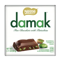 Tablette de chocolat damak chocolat fin pistache 60g