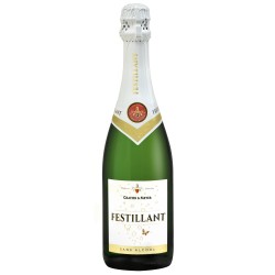 Vin blanc effervescent sans alcool moins de 0.5% 75cl